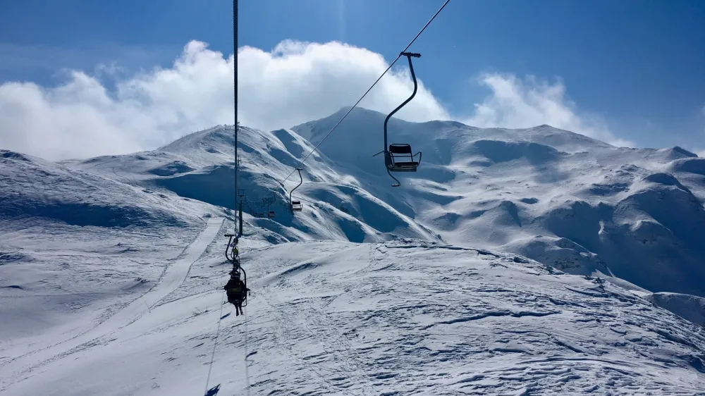 Enosedežnica &Scaron;ija, smuči&scaron;če Vogel.