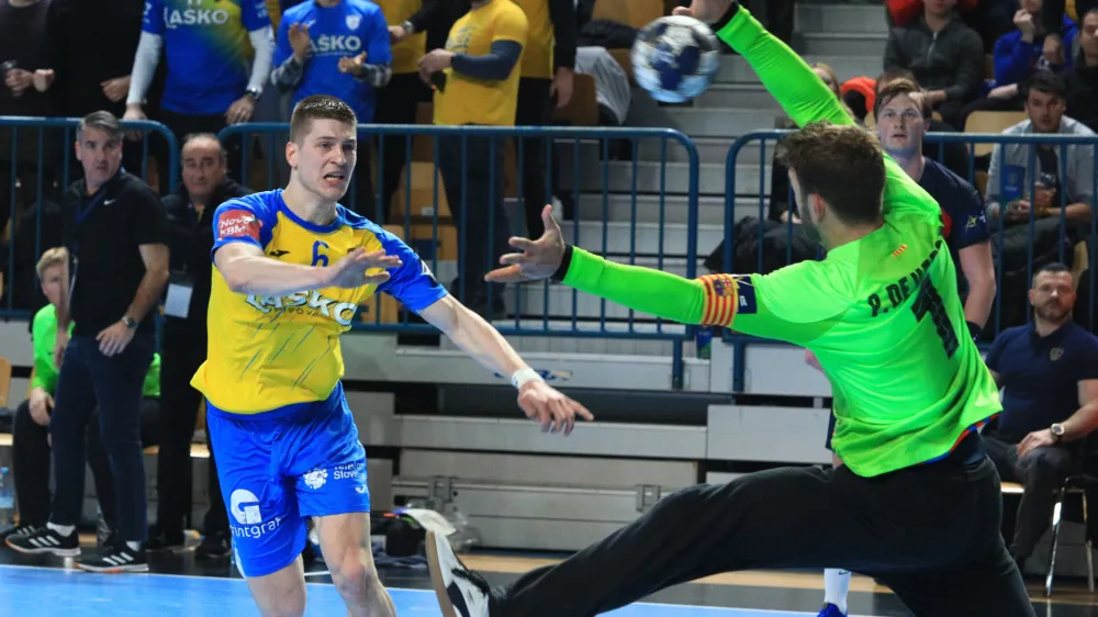 Celje - Dvorana Zlatorog - rokomet - liga prvakov - Celje PL - Barcelona - Tadej Mazej - AvtorAndrej Petelin&scaron;ek