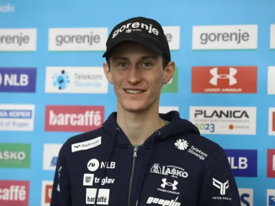  Peter Prevc- 15.02.2023 &ndash; Smučarska zveza Slovenije (SZS) - mo&scaron;ka in ženska reprezentance v smučarskih skokih in smučarskih tekih za nastop na svetovnem prvenstvu v nordijskem smučanju Planica 2023 //FOTO: Luka Cjuha