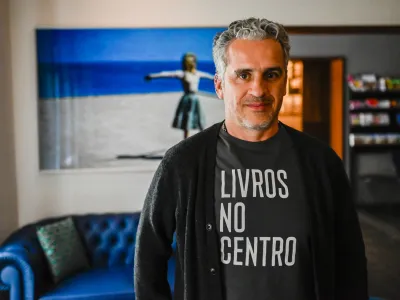 Jos&eacute; Lu&iacute;s Peixoto, portugalski pisatelj - avtor romana Mestece Galveias - 12.03.2023 - 20. Festival Literature sveta &ndash; Fabula 2023 - pogovor s portugalskim pisateljem Jos&eacute;jem Lu&iacute;som Peixotom, enim najvidnej&scaron;ih ustvarjalcev sodobne portugalske književnosti, //FOTO: Nik Erik Neubauer