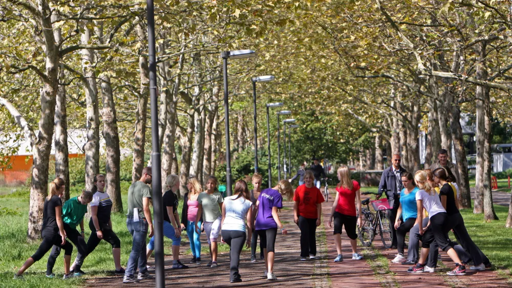 ilustrativna fotografija - &scaron;tudenti - dijaki - telovadba//FOTO: Tomaž Skale