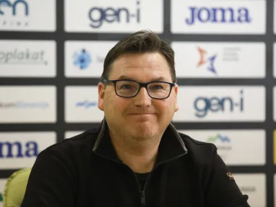 predsednik AZS Roman Dobnikar- 22.03.2022 - Atletska zveza Slovenije (AZS) - sprejem za Tino &Scaron;utej, ki je osvojila bronasto kolajno v skoku s palico na svetovnem prvenstvu v Beogradu. //FOTO: Luka Cjuha