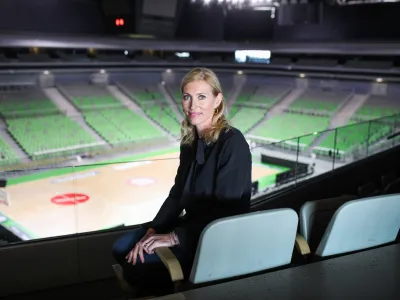 - 05.04.2023 - Deja Doler Ivanović, &scaron;portna direktorica rokometnega kluba RK Krim Mercator //FOTO: Bojan Velikonja