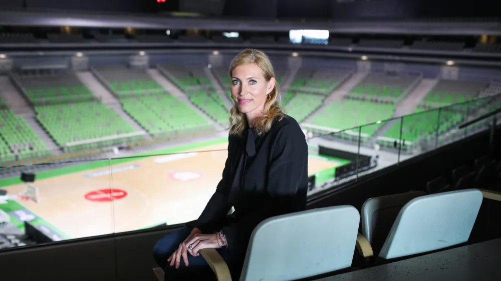 - 05.04.2023 - Deja Doler Ivanović, &scaron;portna direktorica rokometnega kluba RK Krim Mercator //FOTO: Bojan Velikonja