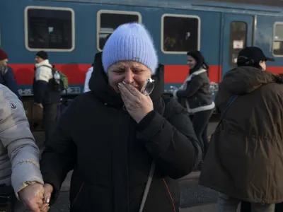 - Madžarska - železni&scaron;ka postaja Zahony, - ukrajinski begunci-<br><br><br>- 08.03.2022 - Vojna v Ukrajini - kamion humanitarne pomoči na poti iz Slovenije v Ukrajino iz Ljubljane v Užgorod<br><br><br>//FOTO: Jaka Gasar<br>