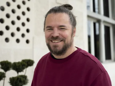 slikar Sta&scaron; Kleindienst, dobitnik Jakopičeve nagrade - 12.04.2023 - Jakopičeve nagrade - podelitev nagrade in priznanj Riharda Jakopiča za likovno in vizualno umetnost, //FOTO: Nik Erik Neubauer