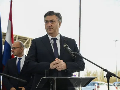 predsednik Vlade Republike Hrva&scaron;ke Andrej Plenković <br><br>- 1.1.2023 &ndash; Vstop Hrva&scaron;ke v schengensko in evrsko območje.<br><br>//FOTO: Nik Erik Neubauer