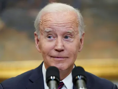 FILE PHOTO: U.S. President Joe Biden answers questions from reporters in the Roosevelt Room after holding debt limit talks with U.S. House Speaker Kevin McCarthy (R-CA), Senate Republican Leader Mitch McConnell (R-KY) and Democratic congressional leaders at the White House in Washington, U.S., May 9, 2023. REUTERS/Kevin Lamarque/File Photo