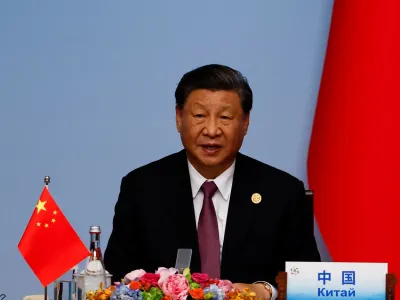 Chinese President Xi Jinping speaks during the joint press conference for the China-Central Asia Summit in Xian, Shaanxi province, China May 19, 2023. REUTERS/Florence Lo/Pool