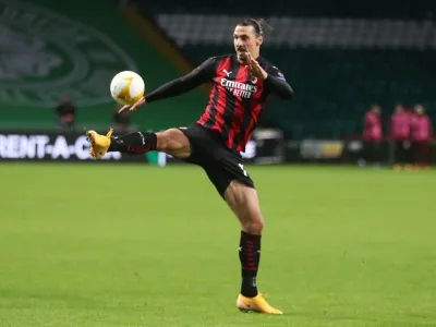 Soccer Football - Europa League - Group G - Celtic v AC Milan - Celtic Park, Glasgow, Scotland, Britain - October 22, 2020 AC Milan's Zlatan Ibrahimovic REUTERS/Russell Cheyne