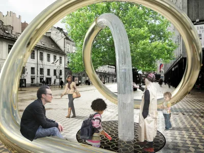 skulptura Slovenska cesta zmagovalna natečajna re&scaron;itev<br>Avtorji<br>Primož Bor&scaron;ič, m.i.a.<br>mag. Mojca Kocbek Vimos, u.d.i.a.<br>Sa&scaron;o Vrabič, mag.um., akad.slik.<br>Jan Filipec, abs. arh.