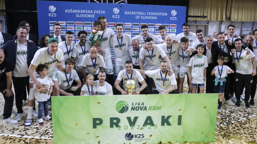 - Olimpija, državni prvak- 10.06.2023 &ndash; ko&scaron;arka - Cedevita Olimpija: Helios Suns - liga Nova KBM, finale, 4. tekma: //FOTO: Jaka Gasar
