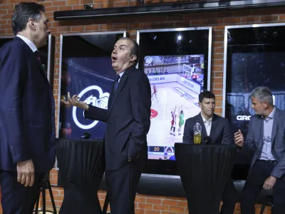 novi trener Cedevite Olimpije Simone Pianigiani- 14.06.2023 - Predstavitev novega trenerja Cedevite Olimpije in novega &scaron;portnega direktorja //FOTO: Jaka Gasar