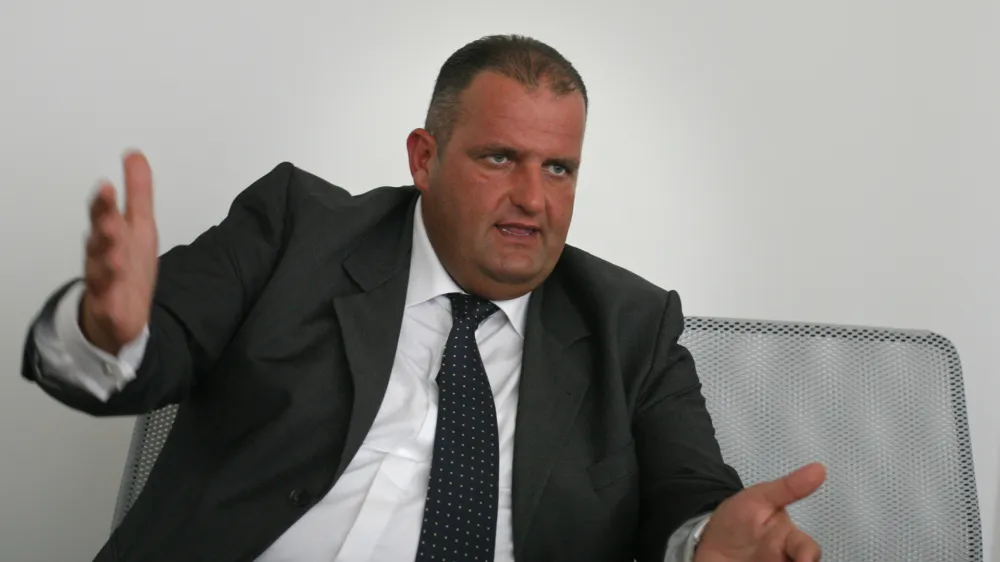 Blaž Miklavčič, predsednik uprave GH Holding d.d., slovenski gradbeni holding//FOTO: Luka CjuhaOPOMBA: ZA OBJAVO V PRILOGI &ndash; DNEVNIKOV OBJEKTIV - INTERVJU