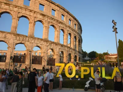 15.07.2023., Pula: Pred krcatim pulskim amfiteatrom, svecano je otvoren 70. Pula film festival. Photo: Sasa Miljevic / PIXSELL/PIXSELL