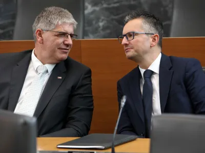 minister za notranje zadeve Bo&scaron;tjan Poklukar,minister za obrambo Marjan &Scaron;arec<br><br><br>- 26.06.2023 - Državni zbor - 11. redna seja DZ - poslanska vpra&scaron;anja predsedniku vlade Robertu Golobu in ministrski ekipi - zadnja redna sej pred parlamentarnimi počitnicami - <br><br>//FOTO: Tomaž Skale<br>