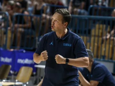 Aleksander Sekulič, selektor ko&scaron;arkarske reprezentance - 06.08.2022 &ndash; ko&scaron;arka &ndash; Slovenija: Črna gora, pripravljalna prijateljska tekma gora pred začetkom EP v Nemčiji. //FOTO: Luka Cjuha