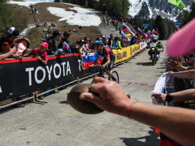 - Slovenski navijači.- 27.05.2023 - Kolesarska dirka po Italiji Giro d'Italia 2023 &ndash; 20. etapa - gorski kronometer Trbiž - Svete Vi&scaron;arje (18,6 km),//FOTO: Bojan Velikonja