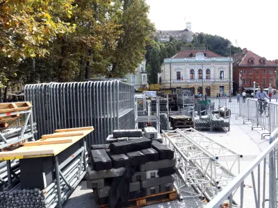 31.08.2023 - Kogresni trg, priprave na teni&scaron;ko prvenstvo Slovenia OpenFoto: Tomaž Skale 