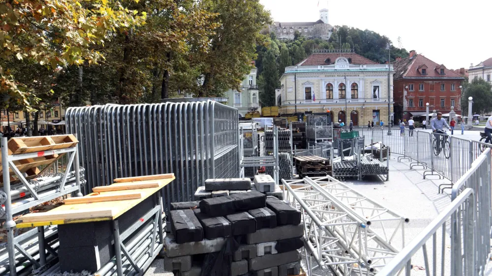 31.08.2023 - Kogresni trg, priprave na teni&scaron;ko prvenstvo Slovenia OpenFoto: Tomaž Skale 