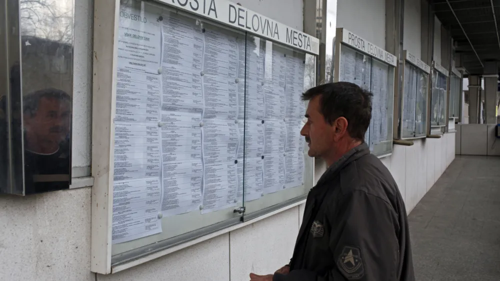 - Zavod RS za zaposlovanje, oglasna tabla - prosta delovna mesta - zaposlitev, Parmova ulica 32 //FOTO: Jaka Gasar