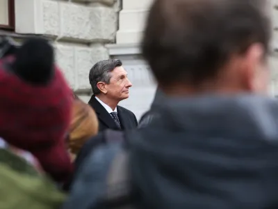 dosedanji predsednik republike Borut Pahor- 23.12.2022 - primopredaja poslov med odhajajočim predsednikom republike Borutom Pahorjem in novo predsednico republike Nata&scaron;o Pirc Musar. //FOTO: Bojan Velikonja