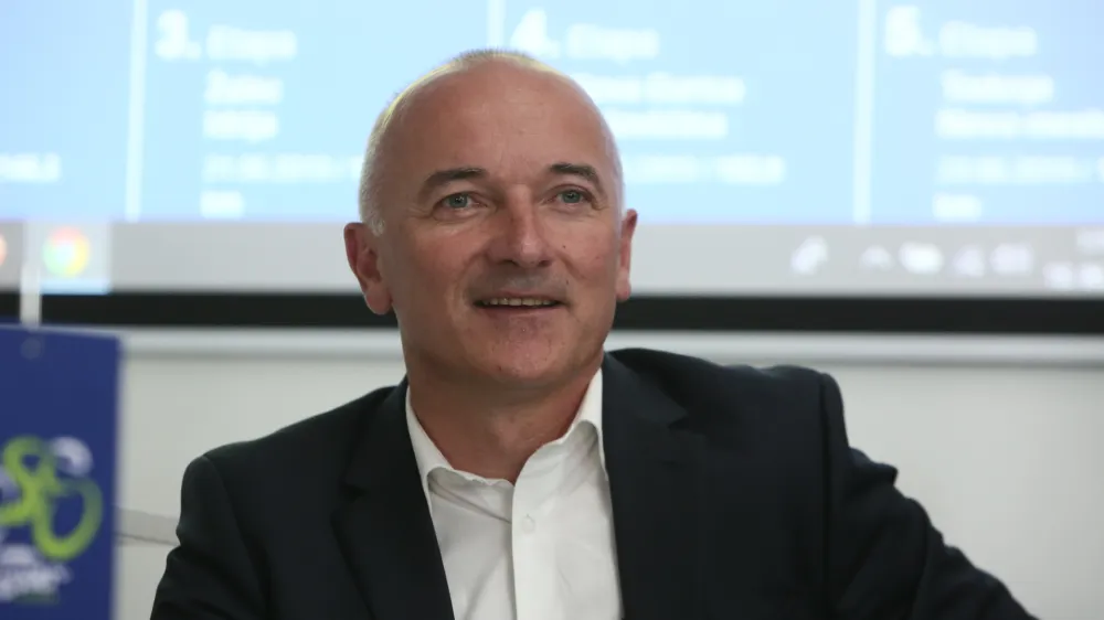 Bogdan Fink- 18.06.2019 &ndash; tiskovna konferenca s predstavitvijo ekip pred začetkom kolesarske dirke po Sloveniji//FOTO: Luka Cjuha.