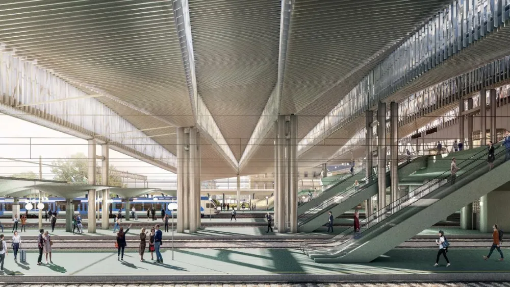 Vizualizacija Potni&scaron;kega centra Ljubljana.&nbsp;