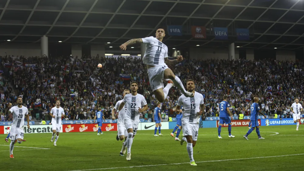 Benjamin &Scaron;e&scaron;ko- 14.10.2023 &ndash; nogomet - Slovenija &ndash; Finska, kvalifikacije za EP 2024, 7. krog:skupina H //FOTO: Luka Cjuha