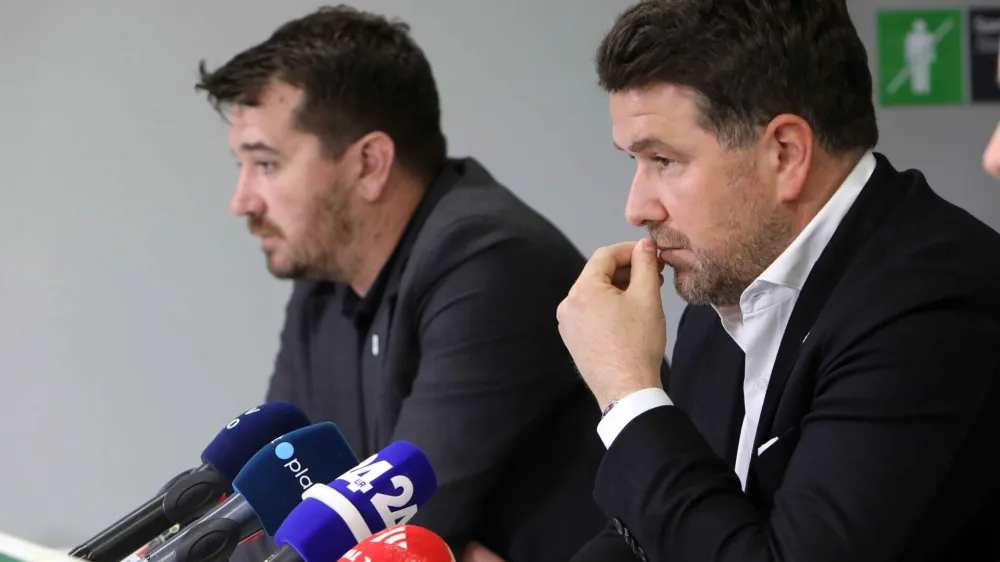 direktor NK Olimpija Igor Bari&scaron;ić<br><br>- 16.10.2023 &ndash; Nogometni klub NK Olimpija &ndash; predstavitev novega glavnega trenerja ljubljanske Olimpije <br><br>//FOTO: Tomaž Skale