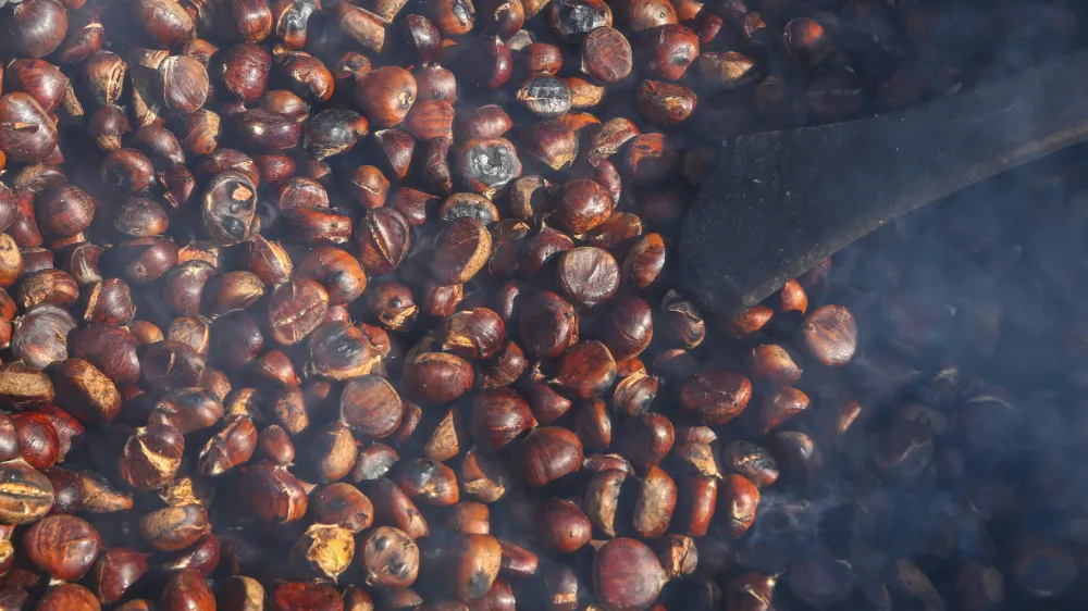 Peka kostanja, kostanj18.10.2015.Janče Kostanjeva nedelja, tradicionalna prireditev, ki ga organizira Turistično dru&scaron;tvo Jančefoto: Bojan Velikonja