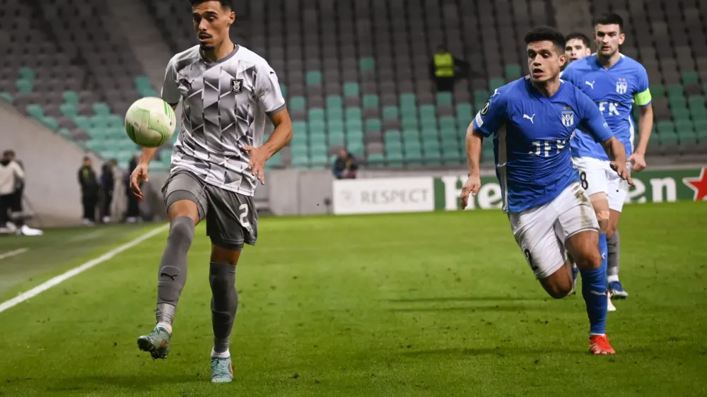 - 09.11.2023 &ndash; nogomet - Olimpija: Klaksvik (Ferski otoki), konferenčna liga, 4. krog: skupina A: //FOTO: Nik Erik Neubauer