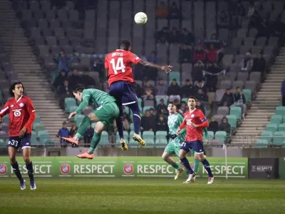  - 30.11.2023 &ndash; nogomet - Olimpija: LOSC Lille, konferenčna liga, 5. krog: skupina A: //FOTO: Nik Erik Neubauer