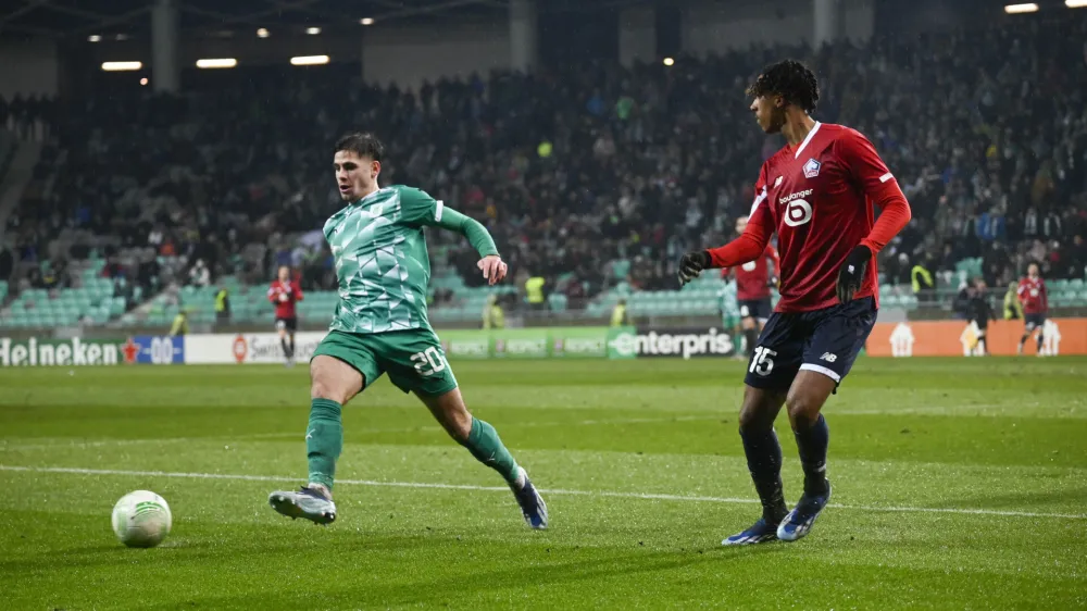  - 30.11.2023 &ndash; nogomet - Olimpija: LOSC Lille, konferenčna liga, 5. krog: skupina A: //FOTO: Nik Erik Neubauer