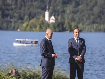 predsednik vlade Janez Jan&scaron;a, zunanji minister Anže Logar<br><br><br><br>- 01.09.2021 - 16. Blejski strate&scaron;ki forum &ndash; BSF Bled 2021 pod geslom Prihodnost Evrope - panel voditeljev z naslovom Prihodnost Evrope - stati in obstati<br><br><br>//FOTO: Jaka Gasar