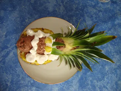 ananas, sladica, sladoled
