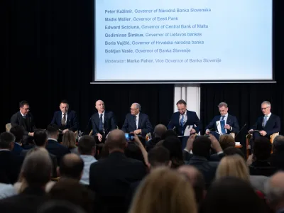 Ljubljana, GH Union.<br>Dogodek v organizaciji Banke Slovenije z naslovom Digitalni evro: ko gotovina sreca tehnologijo.