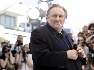 FILE - Actor Gerard Depardieu poses for photographers during a photo call for the film Valley of Love, at the 68th international film festival, Cannes, southern France, Friday, May 22, 2015. An investigation was opened following the death last week of a French actress who was among those accusing movie star G&eacute;rard Depardieu of sexual misconduct, the Paris prosecutor's office said Thursday, Dec. 14, 2023. (AP Photo/Thibault Camus, File)