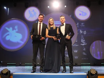 - 19.12.2023 - Razglasitev &Scaron;portnik leta 2023 v organizaciji Dru&scaron;tva &scaron;portnih novinarjev Slovenije - priznanja za najbolj&scaron;ega &scaron;portnika in &scaron;portnico ter najbolj&scaron;o ekipo iztekajočega se leta.&nbsp;//FOTO: Bojan Velikonja