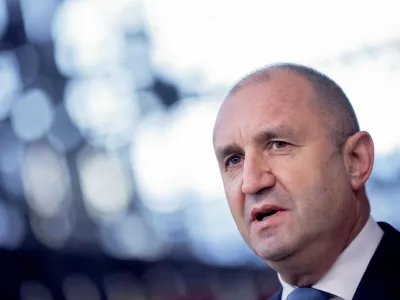 FILE PHOTO: Bulgaria's President Rumen Radev arrives for a European Union leaders' summit in Brussels, Belgium December 15, 2022. REUTERS/Johanna Geron/File Photo