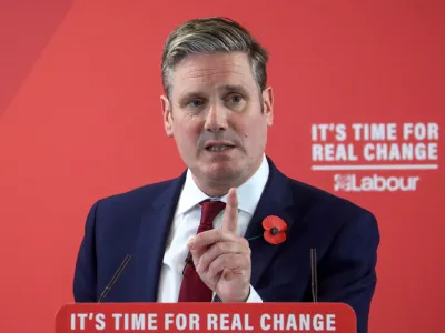 Shadow Brexit Secretary Keir Starmer speaks during a Labour Party general election campaign meeting in Harlow, Britain November 5, 2019. REUTERS/Hannah McKay - RC126DEB8960