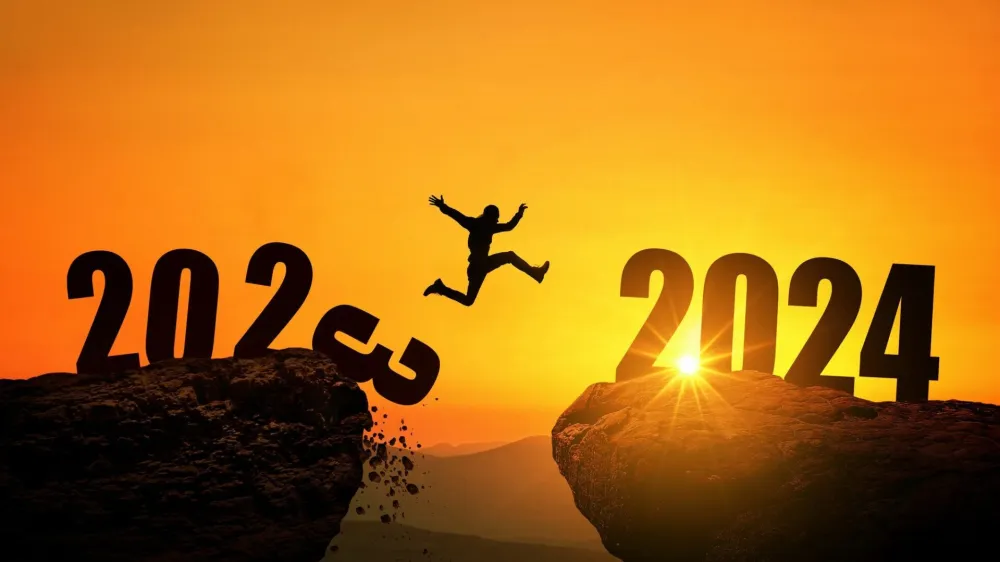 Leto 2023 pada v preteklost, prihaja izzivov polno leto 2024 s &scaron;tevilnimi volitvami ter starimi in novimi izzivi na vseh celinah. Foto: iStockphoto