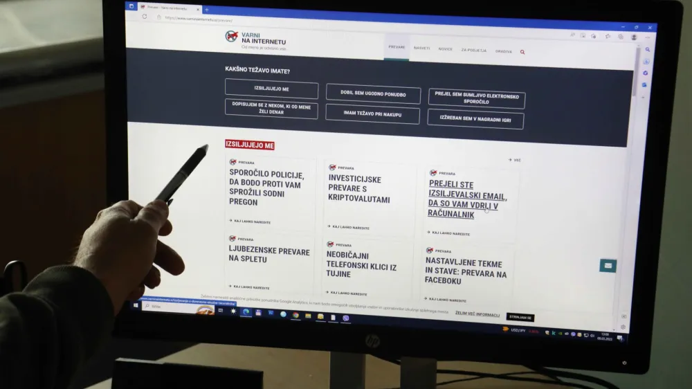 09.03.2023 - Spetne prevare - spletna stran Varni na spletu - internet<br><br>//FOTO: Tomaž Skale