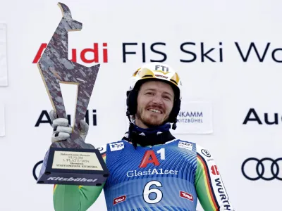 Linus Strasser je z zmago na slalomu v Kitzb&uuml;hlu dosegel svoj največji uspeh.