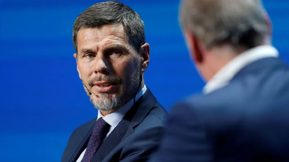 FILE PHOTO: Zvonimir Boban, Fifa Deputy Secretary General gestures during the Dubai International Sports Conference in Dubai, UAE January 2, 2019. REUTERS/Satish Kumar/File Photo