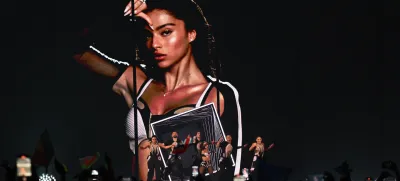 09 May 2023, United Kingdom, Liverpool: Noa Kirel, the entrant from Israel performs during the Eurovision semi-final at the M&S Bank Arena in Liverpool. Photo: Peter Kneffel/dpa