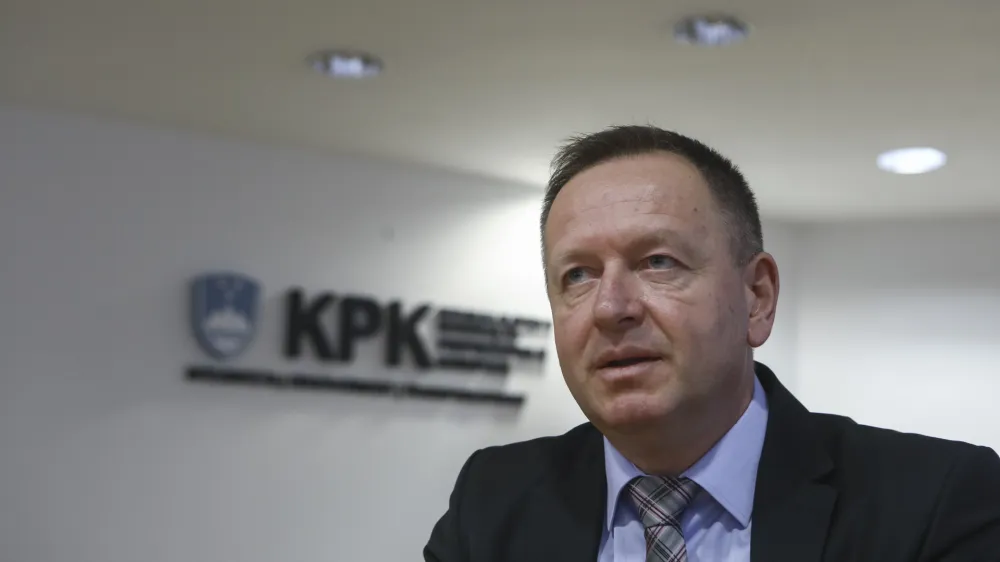 - 28.11.2023 - Predsednik Komisije za preprečevanje korupcije KPK dr. Robert &Scaron;umi //FOTO: Luka Cjuha