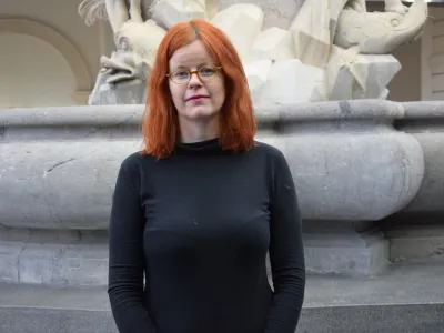 22.01.2016 - Gabriela Babnik, pisateljica, literarna kritičarka in prevajalka - specialistka za afri&scaron;ko književnost, katero prevaja in o njej pi&scaron;e za osrednje slovenske medije in strokovne revije. //FOTO