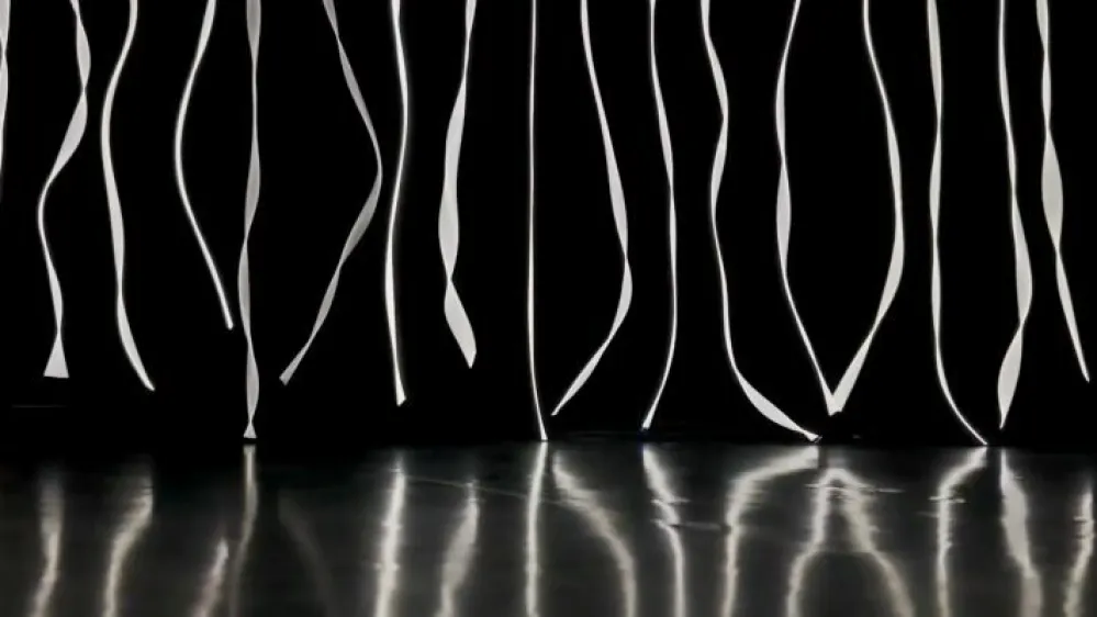 avdiovizualno instalacijo &scaron;pansko-katalonskega umetnika Marca Vilanove z naslovom Cascade.