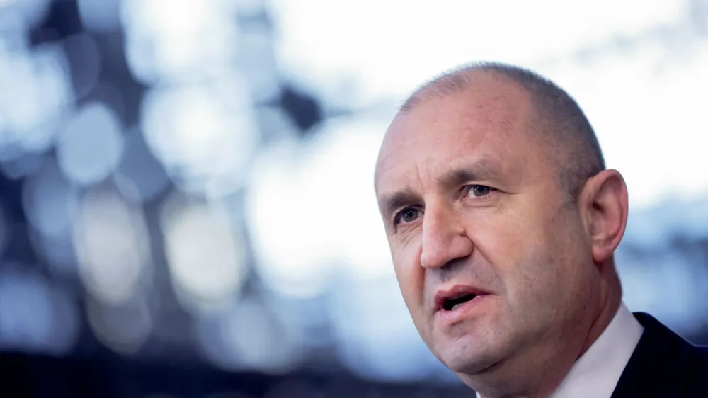 FILE PHOTO: Bulgaria's President Rumen Radev arrives for a European Union leaders' summit in Brussels, Belgium December 15, 2022. REUTERS/Johanna Geron/File Photo
